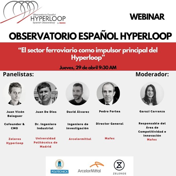 MAFEX IMPULSA EL TREN DEL FUTURO A TRAVÉS DE UNA SERIE DE SEMINARIOS DURANTE EL 2021 EN EL MARCO DEL OBSERVATORIO ESPAÑOL PARA HYPERLOOP